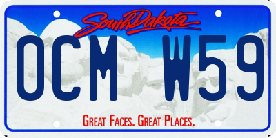 SD license plate 0CMW59