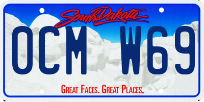 SD license plate 0CMW69