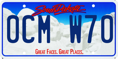 SD license plate 0CMW70