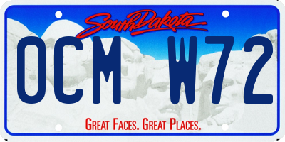 SD license plate 0CMW72