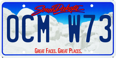 SD license plate 0CMW73