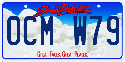 SD license plate 0CMW79