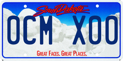 SD license plate 0CMX00