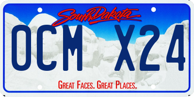 SD license plate 0CMX24