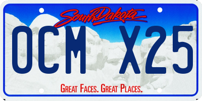 SD license plate 0CMX25