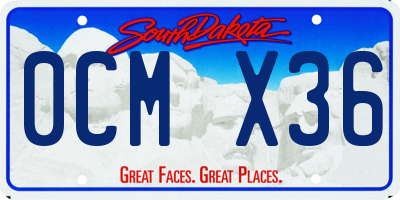 SD license plate 0CMX36