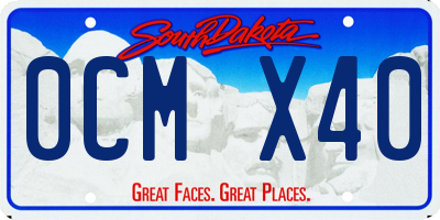 SD license plate 0CMX40