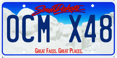 SD license plate 0CMX48