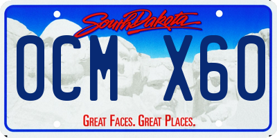 SD license plate 0CMX60