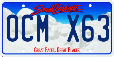 SD license plate 0CMX63