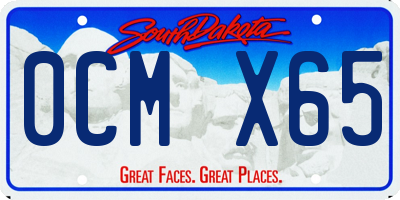 SD license plate 0CMX65