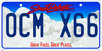 SD license plate 0CMX66