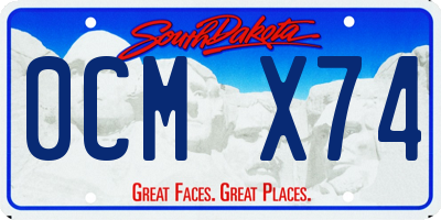 SD license plate 0CMX74