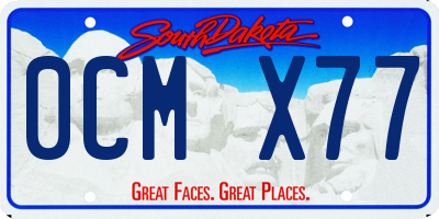 SD license plate 0CMX77