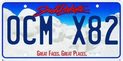 SD license plate 0CMX82
