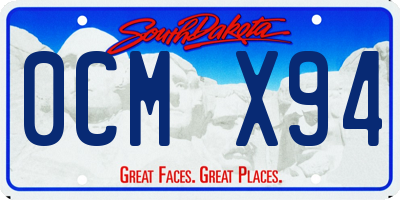 SD license plate 0CMX94