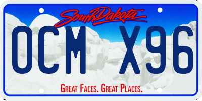 SD license plate 0CMX96