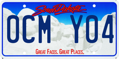 SD license plate 0CMY04