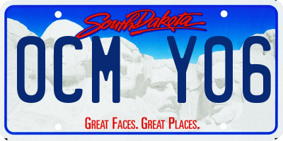 SD license plate 0CMY06