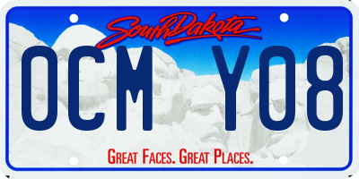 SD license plate 0CMY08
