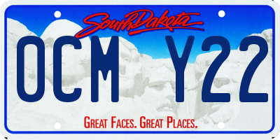 SD license plate 0CMY22