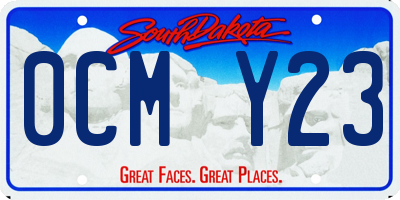 SD license plate 0CMY23
