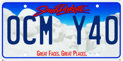 SD license plate 0CMY40