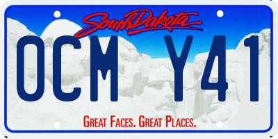 SD license plate 0CMY41