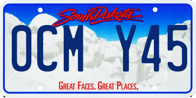 SD license plate 0CMY45