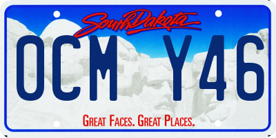 SD license plate 0CMY46