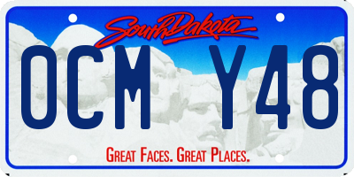 SD license plate 0CMY48