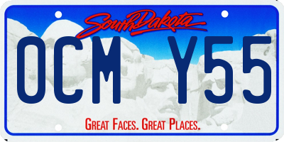 SD license plate 0CMY55