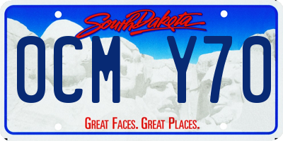 SD license plate 0CMY70