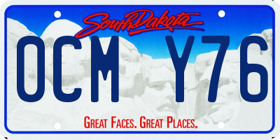 SD license plate 0CMY76