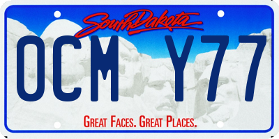 SD license plate 0CMY77