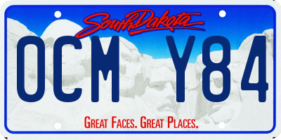 SD license plate 0CMY84