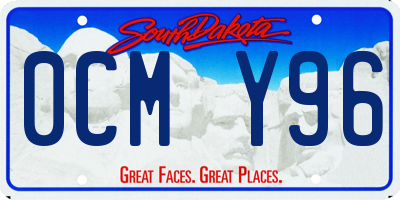 SD license plate 0CMY96