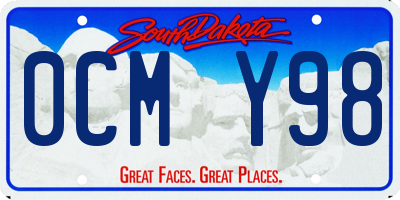 SD license plate 0CMY98