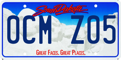 SD license plate 0CMZ05