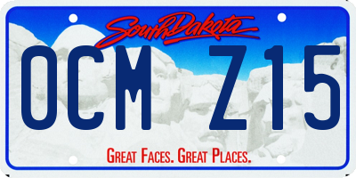 SD license plate 0CMZ15