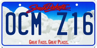 SD license plate 0CMZ16