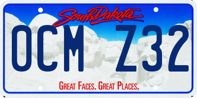 SD license plate 0CMZ32