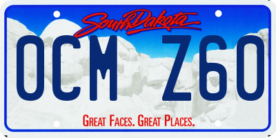 SD license plate 0CMZ60