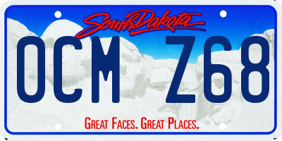 SD license plate 0CMZ68