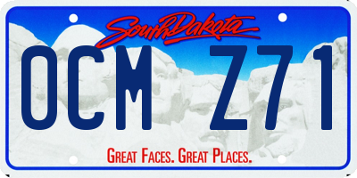 SD license plate 0CMZ71