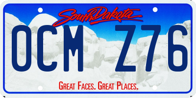 SD license plate 0CMZ76