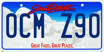 SD license plate 0CMZ90