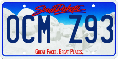 SD license plate 0CMZ93
