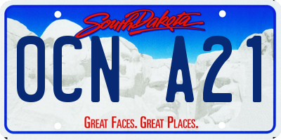 SD license plate 0CNA21