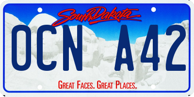 SD license plate 0CNA42